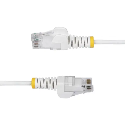 Cable de Red Ethernet CAT6 Delgado sin Enganches Blanco de 10m - Cable RJ45 Snagless Slim de 28AWG - Alambre de Cobre Puro - PoE 100W - con Alivios de Tensión - LSZH - Probado con Fluke - Imagen 3