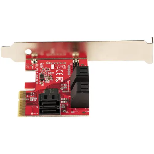 Tarjeta PCIe SATA - Tarjeta Controladora PCI Express de 6 Puertos SATA - 6Gbps - con Bracket de Perfil Bajo - con Conectores SATA Apilados - ASM1166 sin RAID - Imagen 5