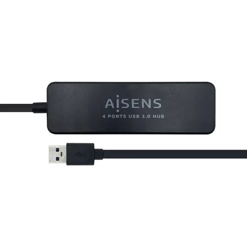 Hub USB 3.0, Tipo A/M - 4 x Tipo A/H, Negro, 30 cm - Imagen 1