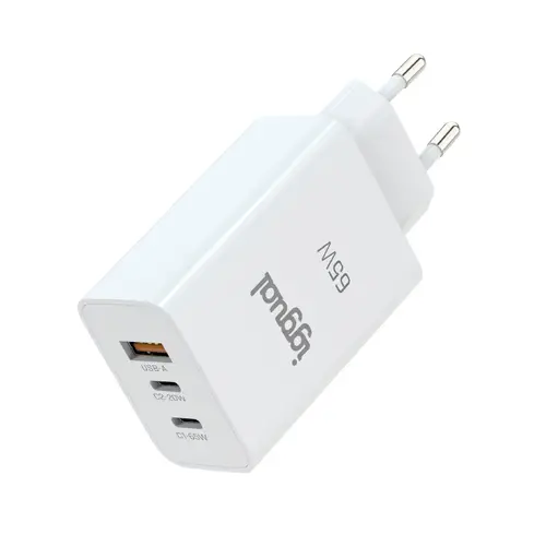 Cargador triple USB-A + 2 x tipo C GaN 65W - Imagen 3