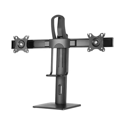 Soporte De Mesa Pro Contrapeso Giratorio E Inclinable Para 2 Monitores 6kg De 17-27, Negro - Imagen 2