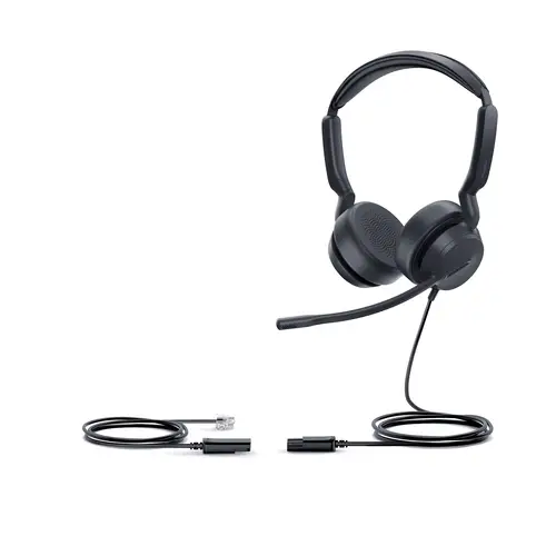 YHS36 E2 Dual Headset Auriculares Alámbrico Diadema Oficina/Centro de llamadas Negro - Imagen 1