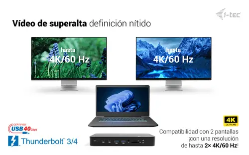 Thunderbolt 5 Triple Display Docking Station, M.2 slot, 6x USB, 2.5GLAN + Power Delivery 140W - Imagen 9