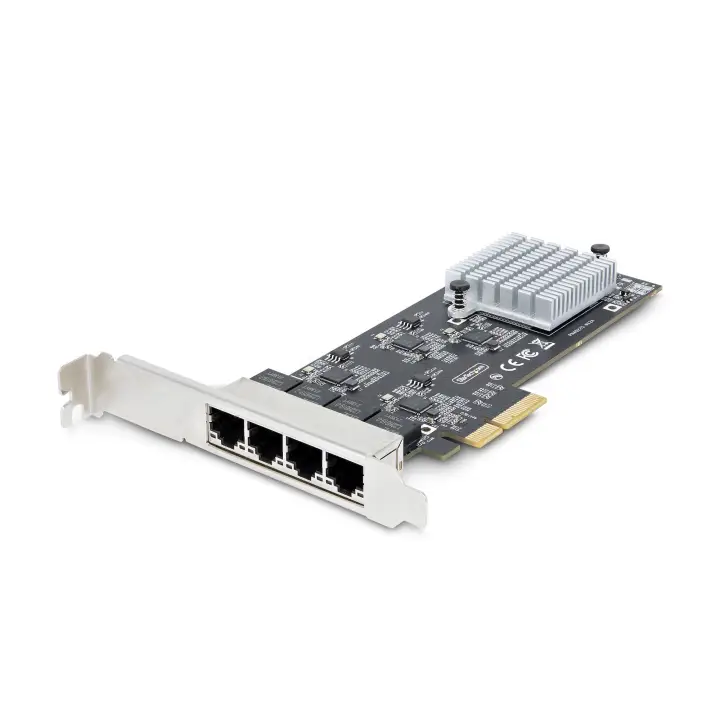 Tarjeta PCI Express de Red Ethernet 4 Puertos NBASE-T 2,5G - NIC I225-V - Tarjeta de Red de 4 Puertos para Ordenador de Sobremesa - Tarjeta PCIe de Red LAN