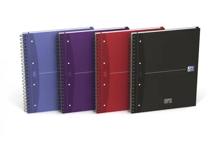 100104738 cuaderno y block A4 Púrpura, Azul, Rojo, Negro