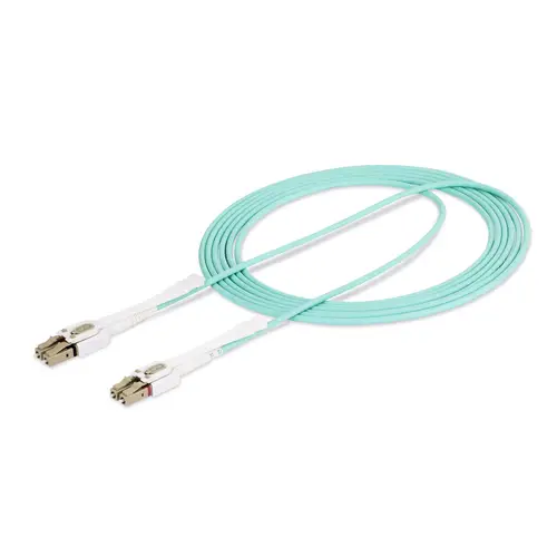 Cable de Fibra Óptica Multimodo LC a LC (UPC) OM4 de 3m - con Pestillos - 50/125µm - Redes de 100G - Resistente a los Dobleces - Low Insertion Loss - LSZH - Imagen 5