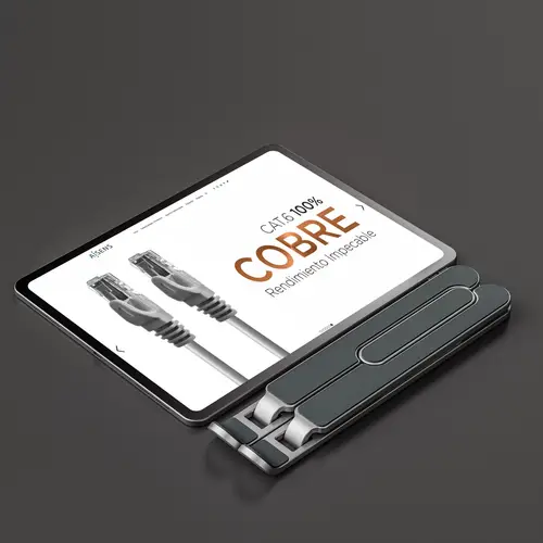 Soporte De Sobremesa Ajustable Para Portatil / Tablet, Plata - Imagen 5