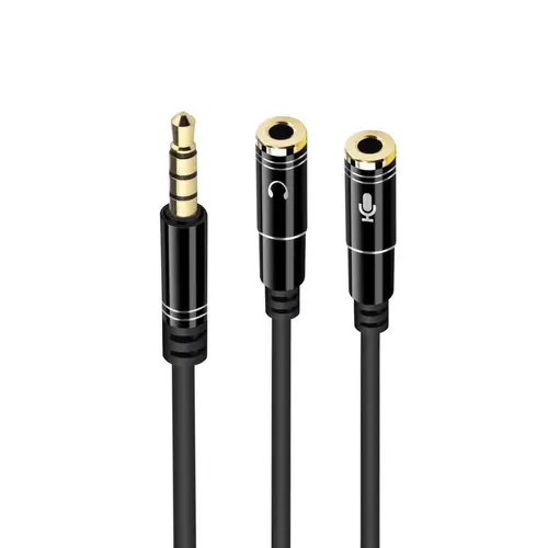 EC1641 cable de audio 0,3 m 3,5mm 2 x 3,5mm Negro - Imagen 1