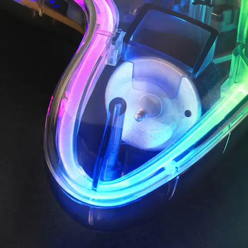 MGP-C, Gamepad Profesional Neón RGB, Vibración Háptica Dual, Joysticks Analógicos, Mando para PC, Switch, PS3, Raspberry Pi, Mac, Android, Transparente, MGPC, Transparente - Imagen 5