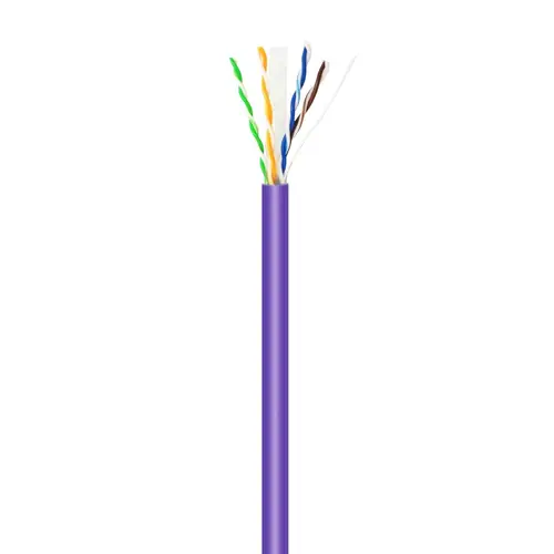 Cable de Red RJ45 LSZH Cat.6 UTP Rigido AWG23 CCA (Aleacion), Violeta, 100M - Imagen 2