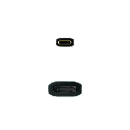 Conversor USB-C a DisplayPort 8K Aluminio, 15 cm, Gris - Imagen 3