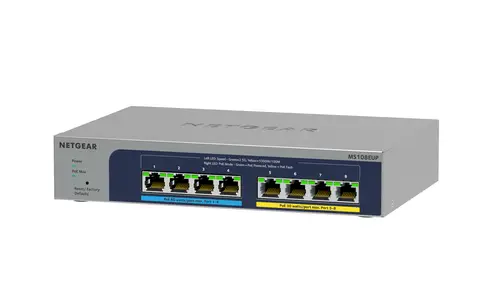 8-port Ultra60 PoE++ Multi-Gigabit (2.5G) Ethernet Plus Switch Gestionado L2/L3 2.5G Ethernet (100/1000/2500) Energía sobre Ethernet (PoE) Gris - Imagen 2