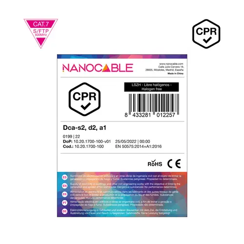 Cable de Red CAT.7 LSZH SFTP PIMF AWG23, Naranja, 100 m - Imagen 6