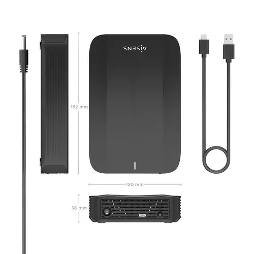 Caja Externa, 3,5"  SATA a USB-C USB3.1 GEN1, Negro - Imagen 4