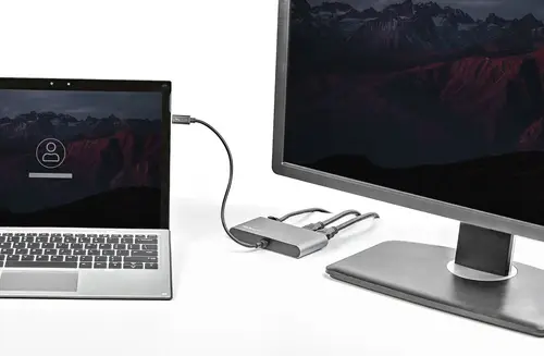 Mini Dock Thunderbolt 3 - Docking Station Portátil para 2 Monitores con HDMI 4K de 60Hz, 2x Hub USB-A (3.0/2.0), GbE - Cable de 28cm - Adaptador Multipuerto TB3 - Mac/Windows - Imagen 6