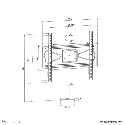 DS42-430BL14 Soporte da mesa para TV 32-55"- atornillable - girar - Imagen 17