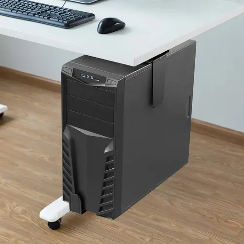 Soporte Giratorio Antirrobo y Altura Personalizable para CPU para Montaje por Debajo de Escritorio o a La Pared - Imagen 4