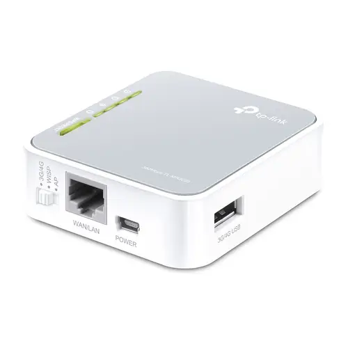 TL-MR3020 router inalámbrico Ethernet rápido Banda única (2,4 GHz) 4G Plata, Blanco - Imagen 2