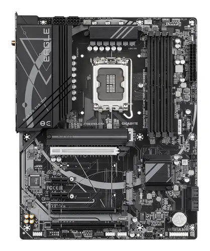Z790 EAGLE AX Placa base - Soporta CPUs Intel Core de 14ª generación, VRM digital de 12+1+1 fases, hasta 7600MHz DDR5 (OC), 3xPCIe 4.0 M.2, Wi-Fi 6E, LAN de 2.5GbE, USB 3.2 Gen 2 - Imagen 2
