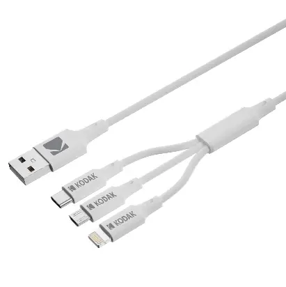 30425835 cable USB 1 m USB A USB C/Micro-USB B/Lightning Blanco