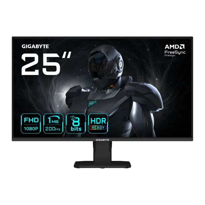 GS25F2 Monitor Gaming 25" FHD - 1920 x 1080, 200Hz, 1ms, 300 cd/m², Display HDR 10, HDMI 2.0, DisplayPort 1.4