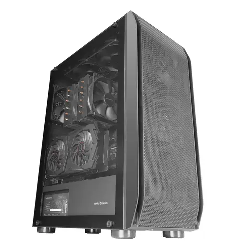 MC-PRO2, Torre Profesional E-ATX, Sistema CPU Freezer, 5 Ventiladores Ultra-silenciosos y Frontal Metal-Mesh, Color Negro - Imagen 7
