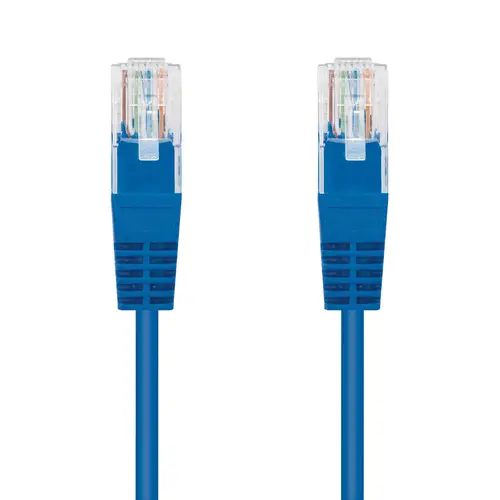 CABLE RED LATIGUILLO RJ45 CAT.6 UTP AWG24, AZUL, 0.5 M - Imagen 2