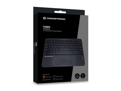 TOBIN01BES teclado Universal Bluetooth QWERTY Español Negro - Imagen 6