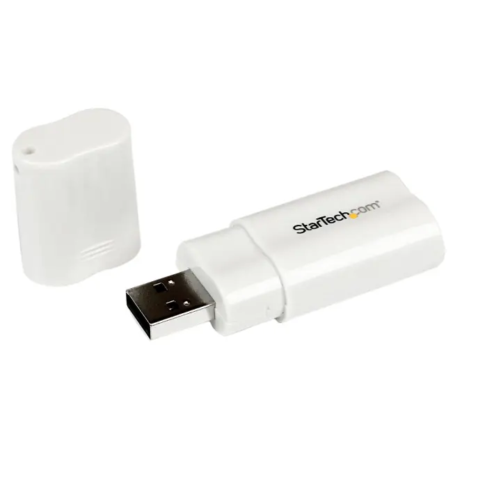 Tarjeta de Sonido Estéreo USB Externa Adaptador Conversor - Blan..