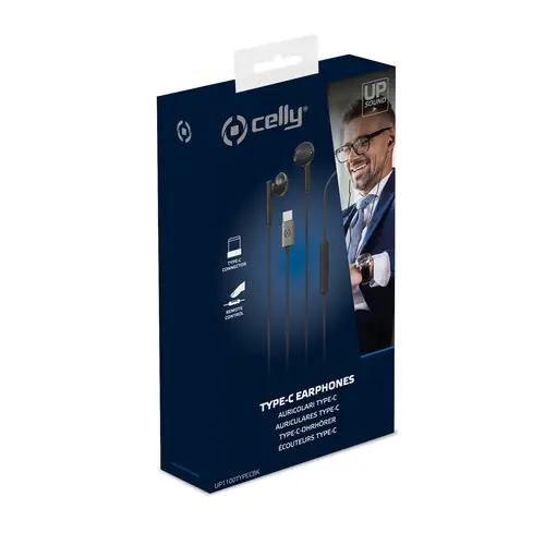 UP1100TYPEC Auriculares Alámbrico Dentro de oído Llamadas/Música USB Tipo C Negro - Imagen 5