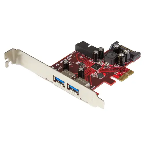 Adaptador tarjeta PCI Express de 2 puertos externos 2 internos USB 3.0 con alimentación SATA - Imagen 1