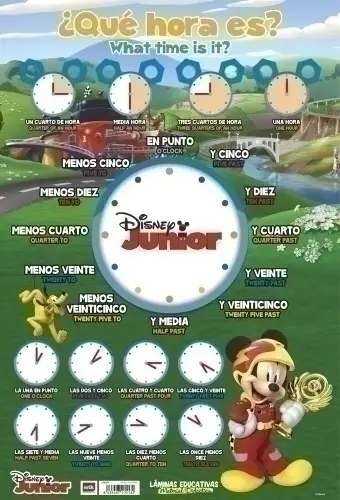 LAMINA ESCOLAR ERIK ¿QUE HORA ES?