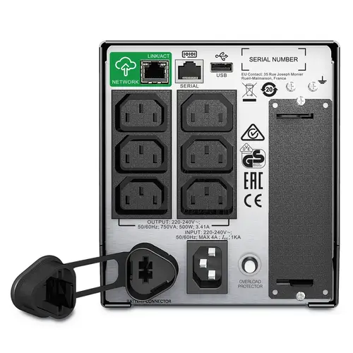 SMT750IC sistema de alimentación ininterrumpida (UPS) Línea interactiva 0,75 kVA 500 W 6 salidas AC - Imagen 2
