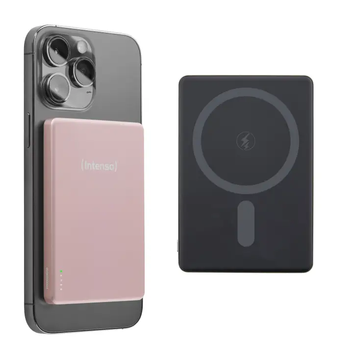 MW5000 Batería Externa Magnética 5000 mAh  Compatible con MagSafe, Carga Inalámbrica 15W, USB-C PD 20W, Delgada y Compacta  Probada en Alemania  Rosé