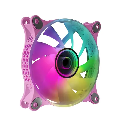 MF-3D Rosa, Ventilador ARGB 360° 12cm, Espejo Infinito 3D, Sistema Anti-vibraciones, Ultra-silencioso, Compatibilidad Total - Imagen 1