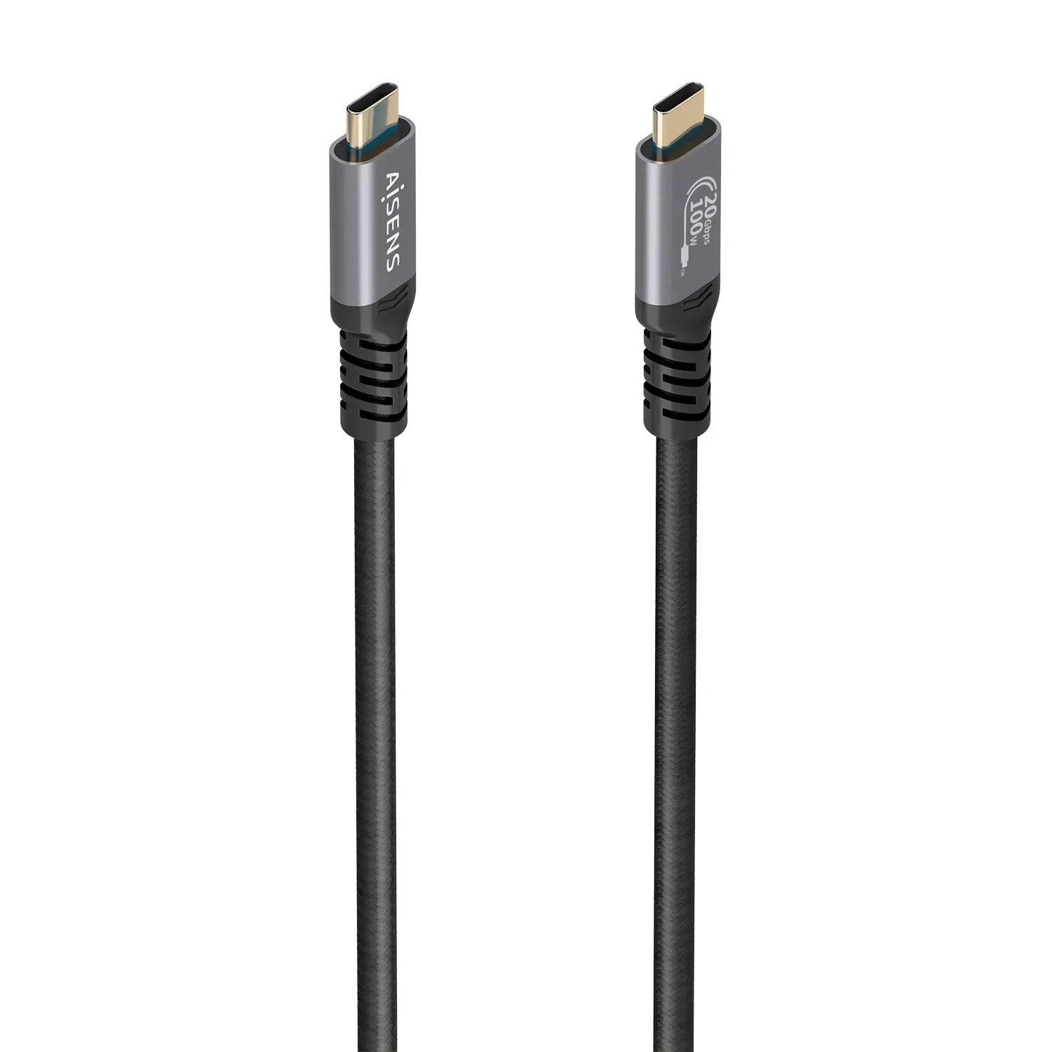 Cable USB 3.2 Gen2x2 Aluminio 20Gbps 8K@30Hz 5A 100W E-Mark, Tipo USB-C/M-USB-C/M, Negro, 3.0m