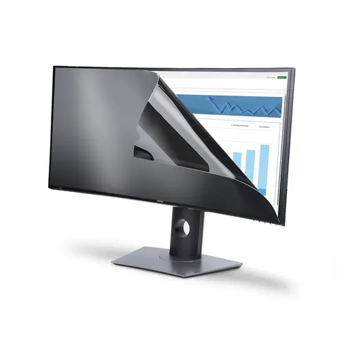 Filtro de Privacidad para Monitor Dell P3424WE Curvo Ultrawide 21:9 - de Doble Cara - Protector de Pantalla para Ordenador - TAA - Imagen 3
