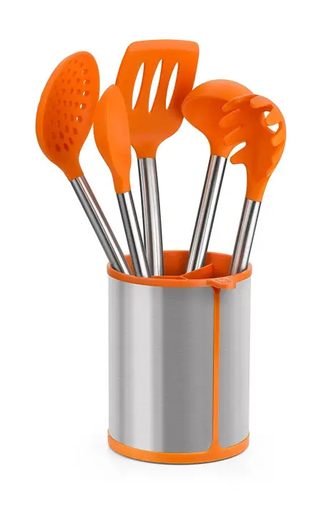A195011 juego de utensilios de cocina 5 pieza(s) Naranja, Acero i..