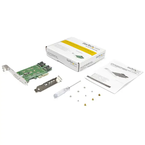 Tarjeta Adaptadora de 3 Puertos M.2 NGFF para SSD - Soporta 1x SSD M.2 PCIe NVMe - 2x SSD M.2 SATA III - Adaptador PCIe 3.0 - Imagen 5