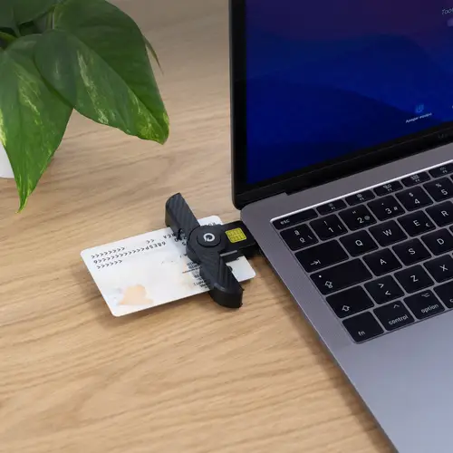 Lector Tarjetas Inteligentes, DNI Electrónico, USB-C, Negro - Imagen 6
