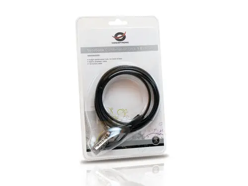 CNBCOMLOCK18 cable antirrobo Negro 1,8 m - Imagen 4