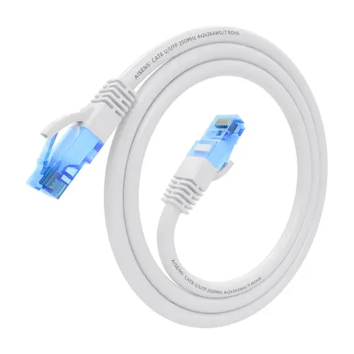 Cable De Red Latiguillo RJ45 Cat.6 UTP AWG26 CCA, Blanco, 0.75 m - Imagen 2