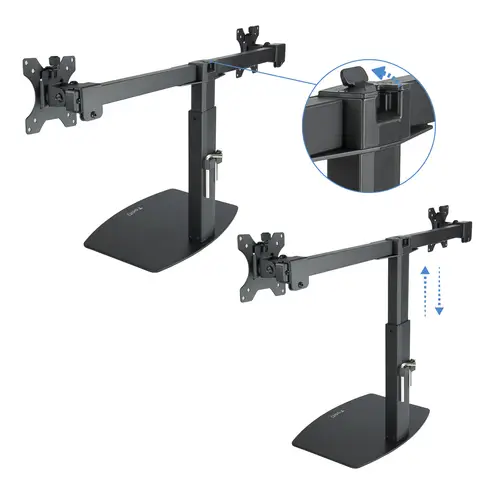 Soporte de mesa para 2 pantallas (monitor / plasma / LCD / LED) 17"-27" - Imagen 3