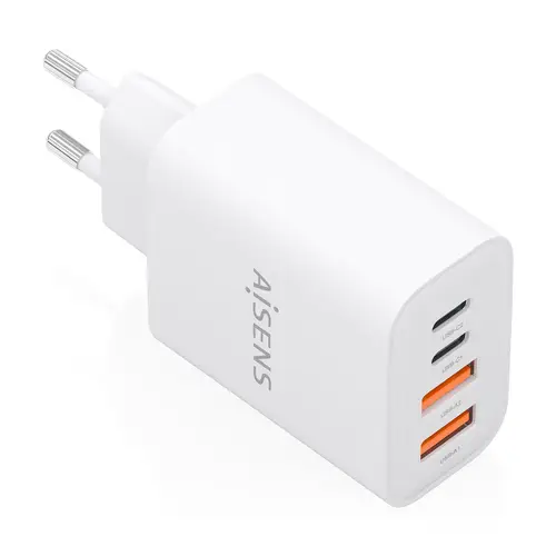 Cargador GaN 32W, 2xUSB-C PD3.0, 2xUSB-A, Blanco - Imagen 1