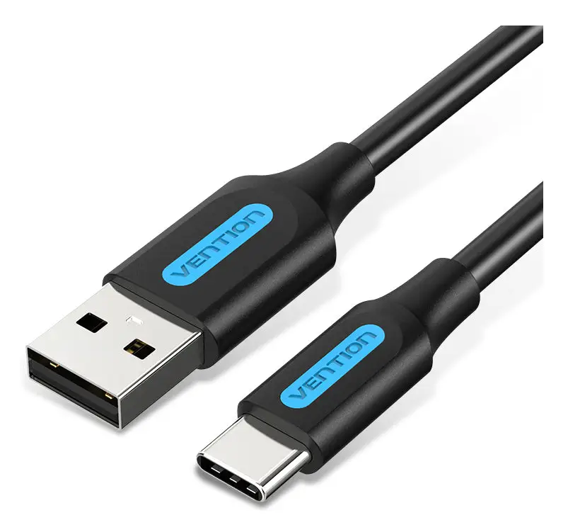 COKLF cable USB USB 2.0 1 m USB A USB C 0,48 Gbit/s Gris, Negro