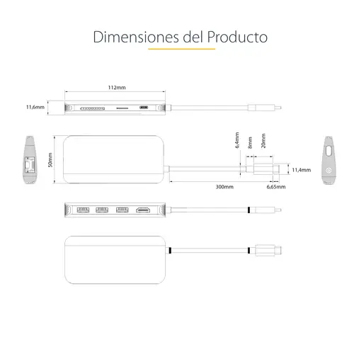 Adaptador Multipuertos USB C de Vídeo 4K a 60Hz, con Hub de 3 Puertos USB-A de 5Gbps, Entrega de Alimentación USB de 100W, Red Ethernet, SD/microSD, Cable de 30cm - Imagen 19