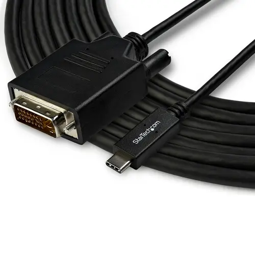 Cable Adaptador de 3m USB-C a DVI 1920 x 1200 - Negro - Cable USB Tipo C a DVI - Cable Conversor de Vídeo USBC - Imagen 4