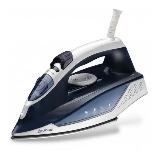 GRUNKEL PLANCHA DE VAPOR, TERMOSTATO AJUSTABLE,  2200W, SUELA CERÁMICA