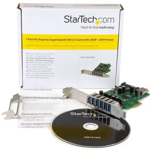 Adaptador tarjeta PCI Express de 7 puertos USB 3.0 con perfil bajo o completo - Imagen 5