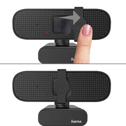 PC Webcam "C 400", calidad FULL HD, con micrófono y base para montar en pantalla, color negro. - Imagen 6